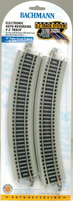 Bachmann 44549 HO Scale E-Z Track Reversing 18" Curve 4 Pack
