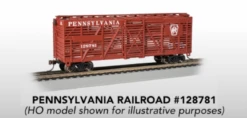 Bachmann 71566 N Scale 40' Stock Car Pennsylvania PRR 128781