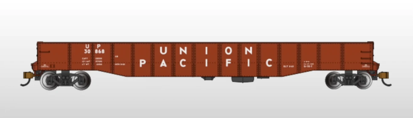 Bachmann 73973 N Scale 52'6" Drop End Gondola Union Pacific UP 30868