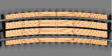 Blair Line 215 O Scale Wood Grade Crossing For 3 Rail O-54 Curve Track