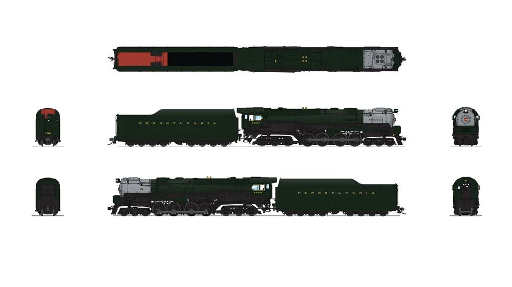 BLI 6184 HO Scale 6-8-6 Pennsylvania S2 Turbine Steam Loco PRR 6200 (As Delivered) Paragon4 Hybrid - Image 3