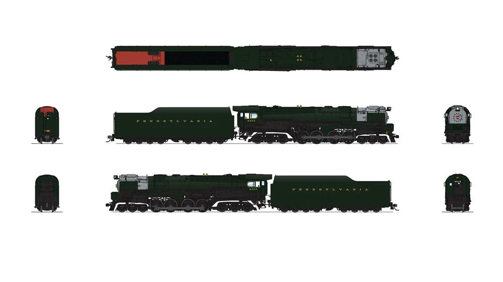 BLI 6185 HO Scale 6-8-6 Pennsylvania S2 Turbine Steam Loco PRR 6200 (Small Shields) Paragon4 Hybrid - Image 3