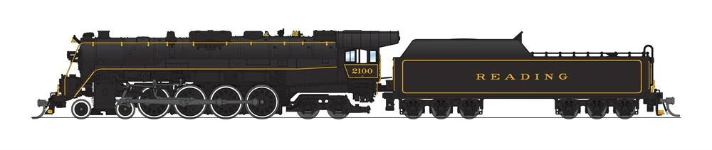 BLI 7403 N Scale 4-8-4 T1 Steam Locomotive Reading "In Service" RDG 2100 With Paragon4