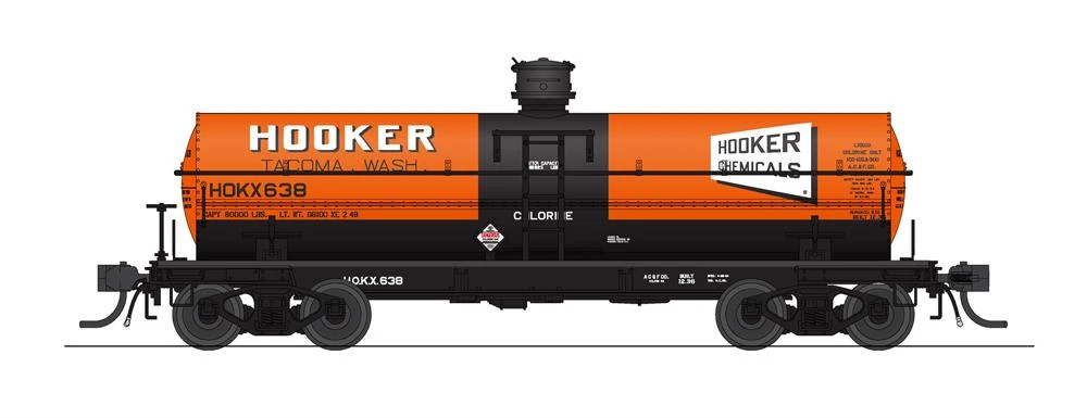 BLI 7667 HO Scale 6000 Gallon Tank Car Columbia/Hooker Late 1950s Variety 2 Pack B - Image 2