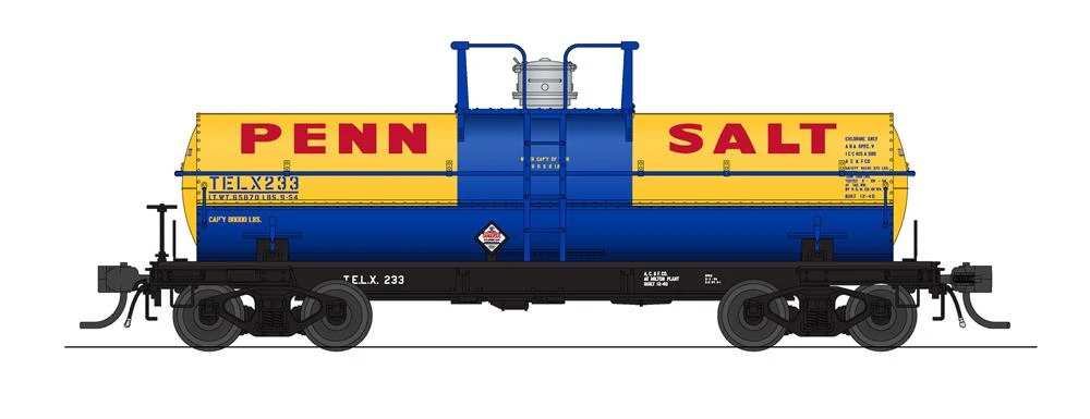 BLI 7668 HO Scale 6000 Gallon Tank Car UTLX/Penn Salt Late 1950s Variety 2 Pack C