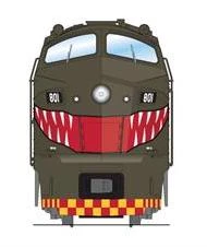 BLI 8291 HO Scale Baldwin RF-16 Sharknose Diesel US Air Force USAF 801 - Stealth - Image 2