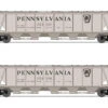 BLI (Broadway Limited Imports) 7253 N Scale H32 Covered Hopper Pennsylvania "Shadow Keystone" 2 Pack