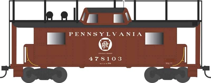 Bowser 43427 HO Scale PRR N8 Caboose Cabin W/Antenna Pennsylvania "Central Region" PRR 478116