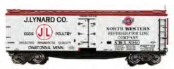 Branchline Trains 1303 HO Scale 40' Wood Reefer Kit J. Lynard Poultry NWX #'s Vary - NOS