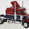 Brekina 85704MCW HO Scale 1973 Peterbilt 359 Sleeper Cab - Red And Blue