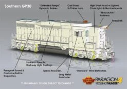 Broadway Limited BLI 7579 HO Scale EMD GP30 Southern "Tuxedo Scheme" 2588 Paragon4