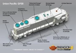 Broadway Limited BLI 7582 HO Scale EMD GP30 Union Pacific "Shield" UP 850 Paragon4