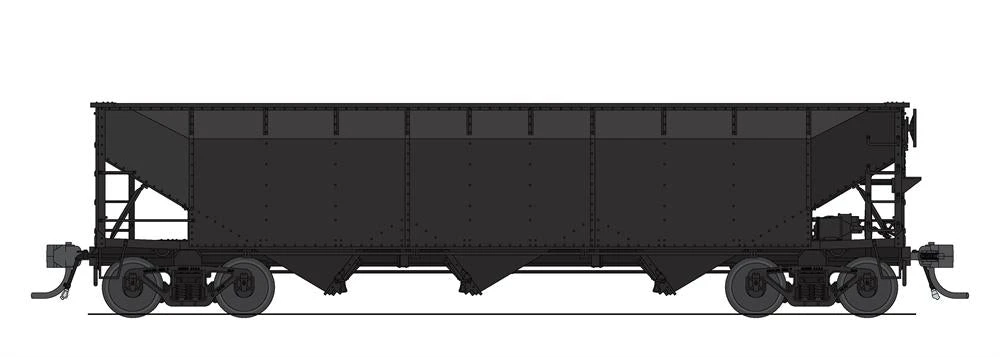 Broadway Limited Imports 7387 HO Scale AAR 70 Ton Triple Hopper Black Unlettered