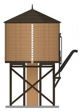Broadway Limited Imports 7910 HO Scale Wood Water Tower - Weathered Brown (Operating/Sound)