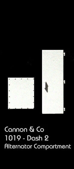 Cannon & Company 1019 HO Scale Compartment Doors Dash-2 Alternator (8-Pack)