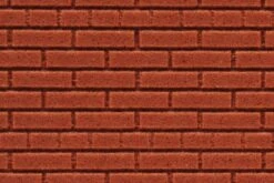 Chooch 8625 HO S Or O Flexible Dark Red Large Brick Wall Sheet 2 Pack