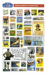 City Classics 501-6 HO Scale Generic Signs For Window Interiors