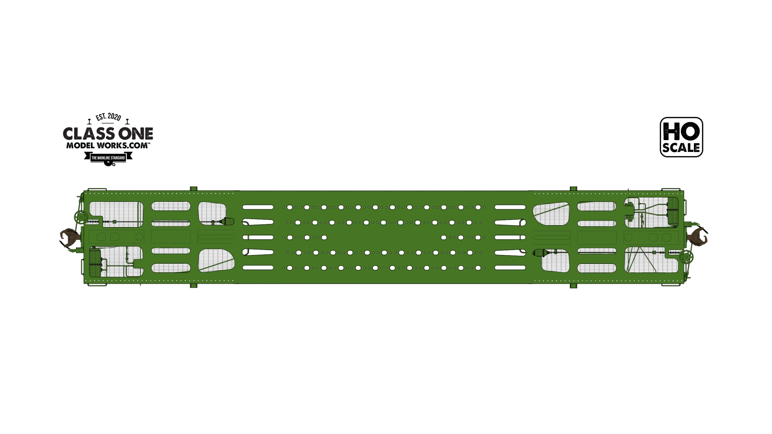Class One Model Works FC00212 HO Scale GSC Heavy Duty Flatcar "Grate Deck" MKT 14001 - Image 2