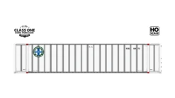 Class One Model Works HO Scale Hyundai 48' Container BNSF Hub Group HUBU Single