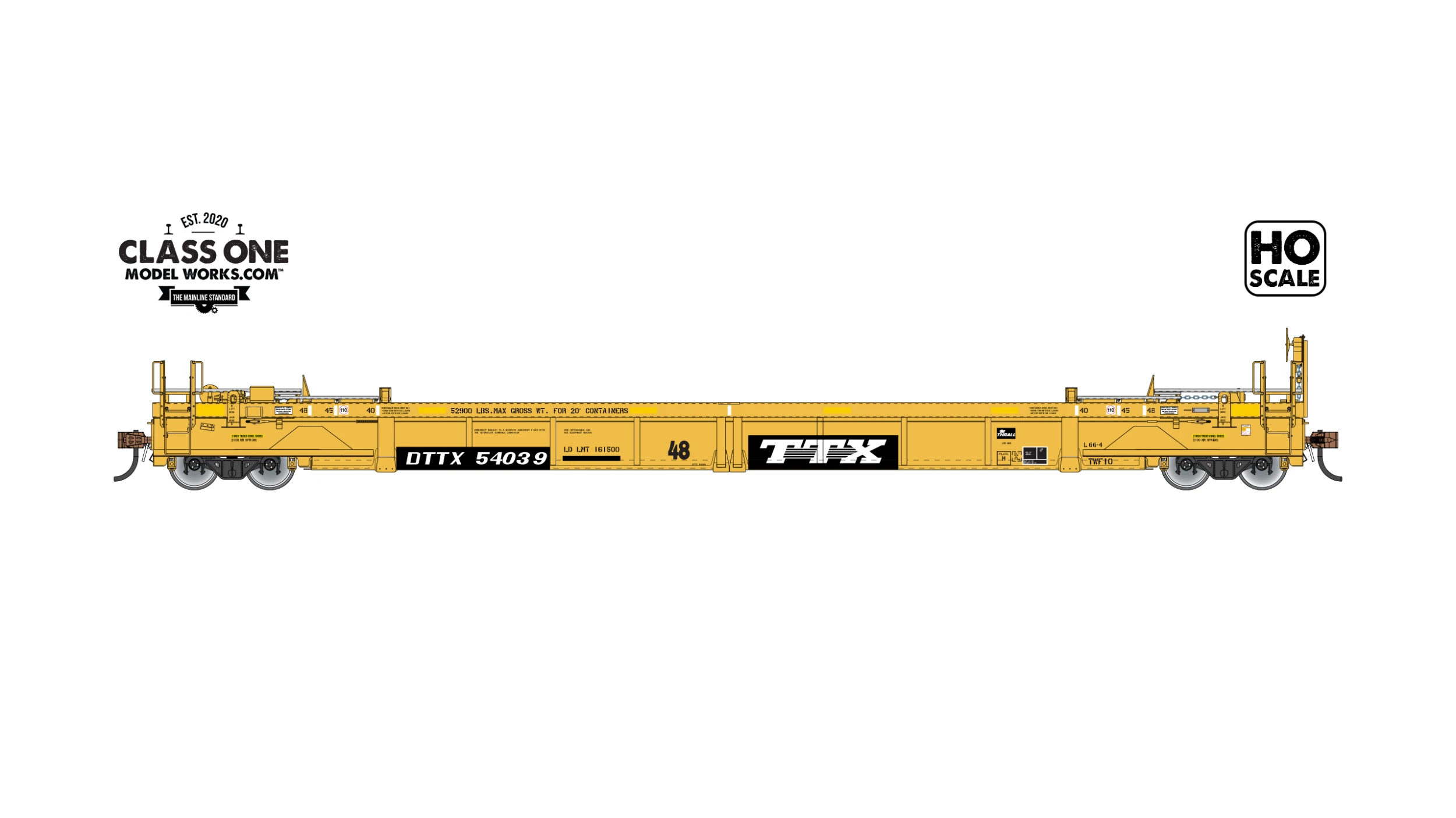 Class One Model Works HO Scale TWF10 Intermediate Paint TTX DTTX