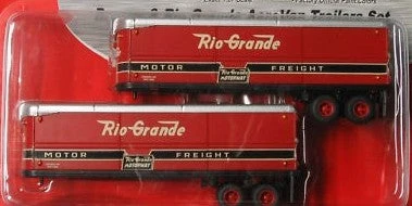 Classic Metal Works 31153 HO Scale AreoVan Trailers Rio Grande D&RGW (2 Pack) - NOS