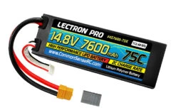 Common Sense RC (4S7600-75X) Lectron Pro 4S 14.8V 7600mAh 75C Hard Case LiPo Battery With XT60 And A