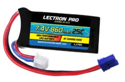 Common Sense RC Lectron Pro 2S 7.4V 860mAh 25C Lipo Battery With EC2