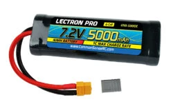 Common Sense RC (N6-5000X) Lectron Pro 7.2V NiMH 6 Cell 5000mAh Flat Pack Battery With XT60 And Adap