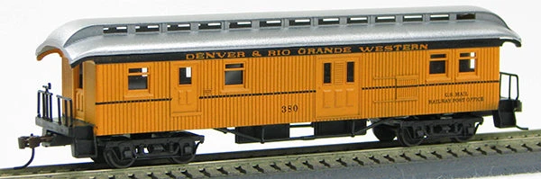Con-Cor 01-005701 (02) HO Scale Old Time Baggage Mail Rio Grande D&RGW 384 - NOS