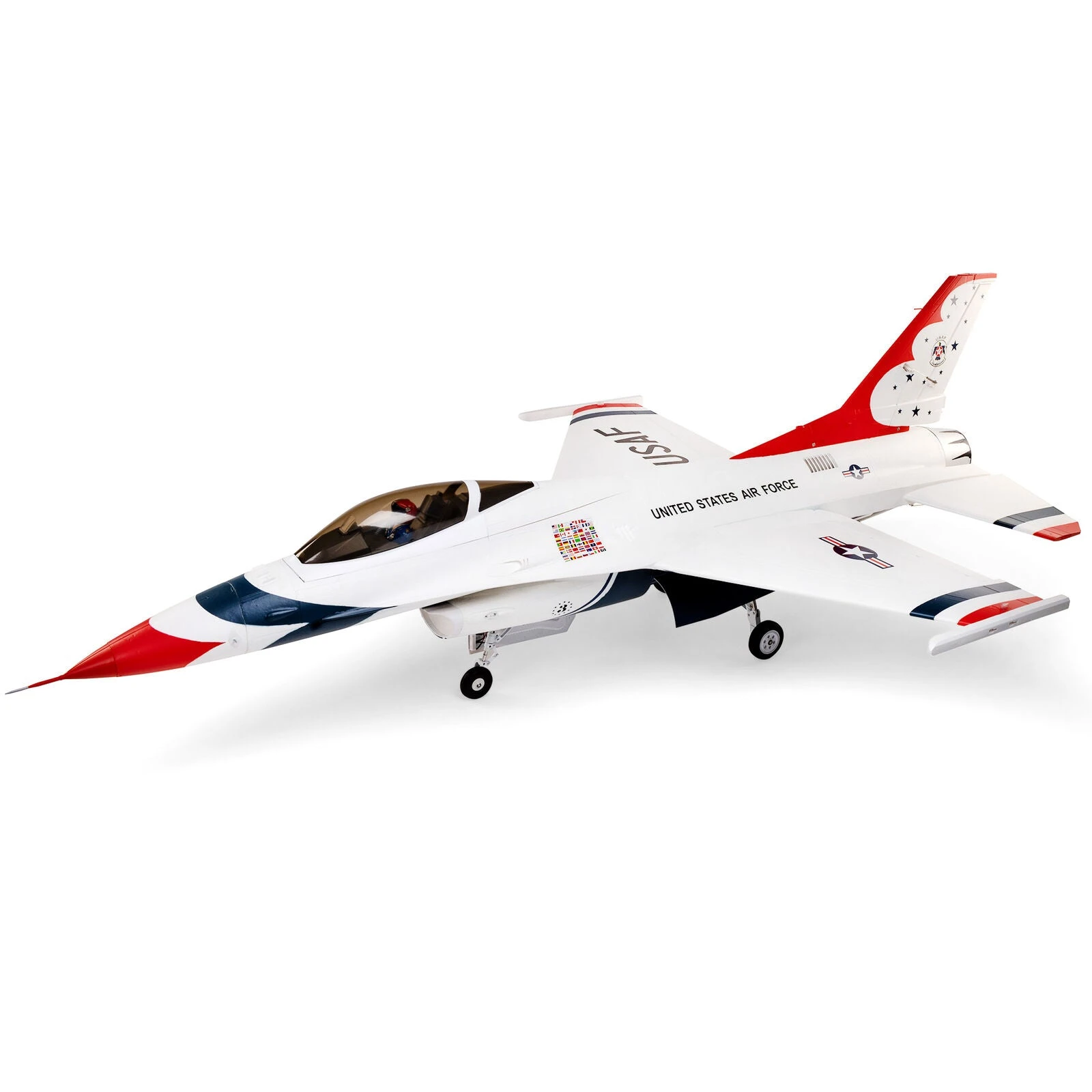 E-flite EFL87970 F-16 Thunderbird 80mm EDF Jet ARF Plus With ASX3 And Safe Select