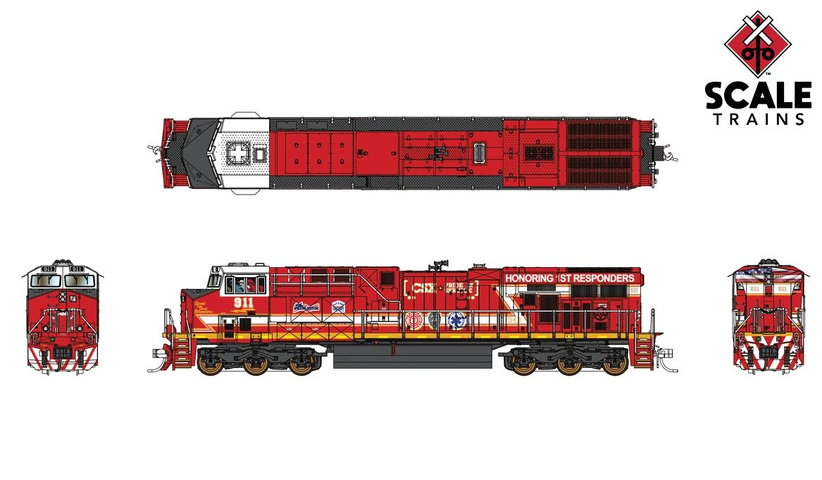 Fox Valley Models 10013 N Scale ES44AH "First Responders" CSX 911 - Image 2