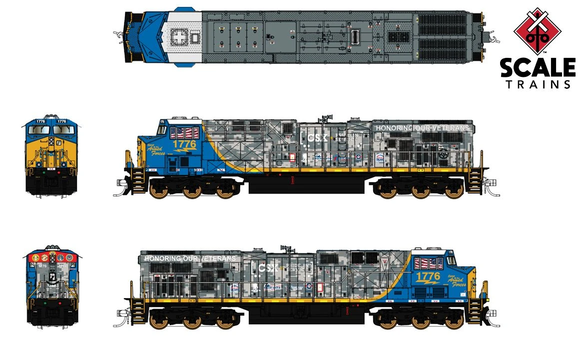 Fox Valley Models 10014 N Scale ES44AH "Armed Forces" CSX 1776 DCC LokSound - Image 2