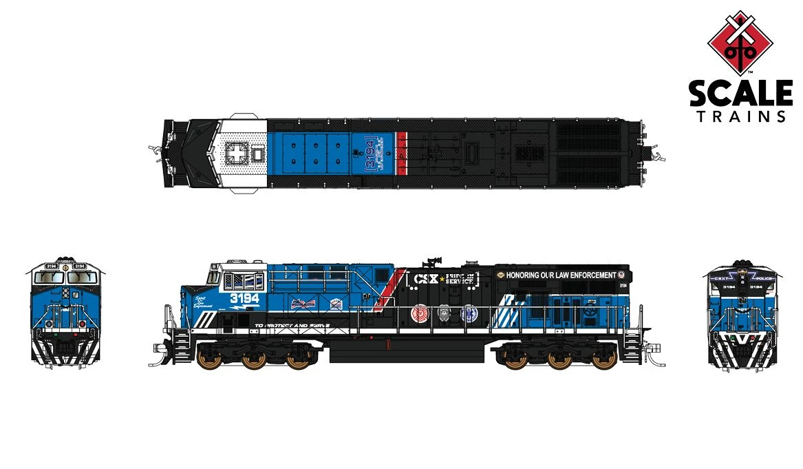 Fox Valley Models 10016 N Scale ES44AH "Law Enforcement" CSX 3194 DCC LokSound - Image 2