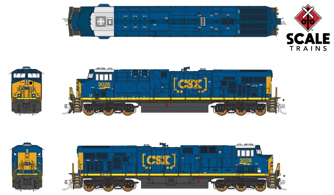 Fox Valley Models 10023 N Scale ES44AH "Boxcar Logo" CSX 3023 - Image 2
