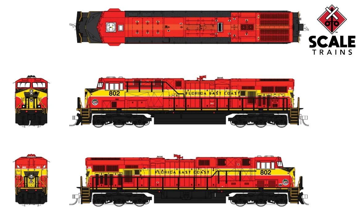 Fox Valley Models 10027 N Scale ES44C4 Florida East Coast FEC 805 - Image 2