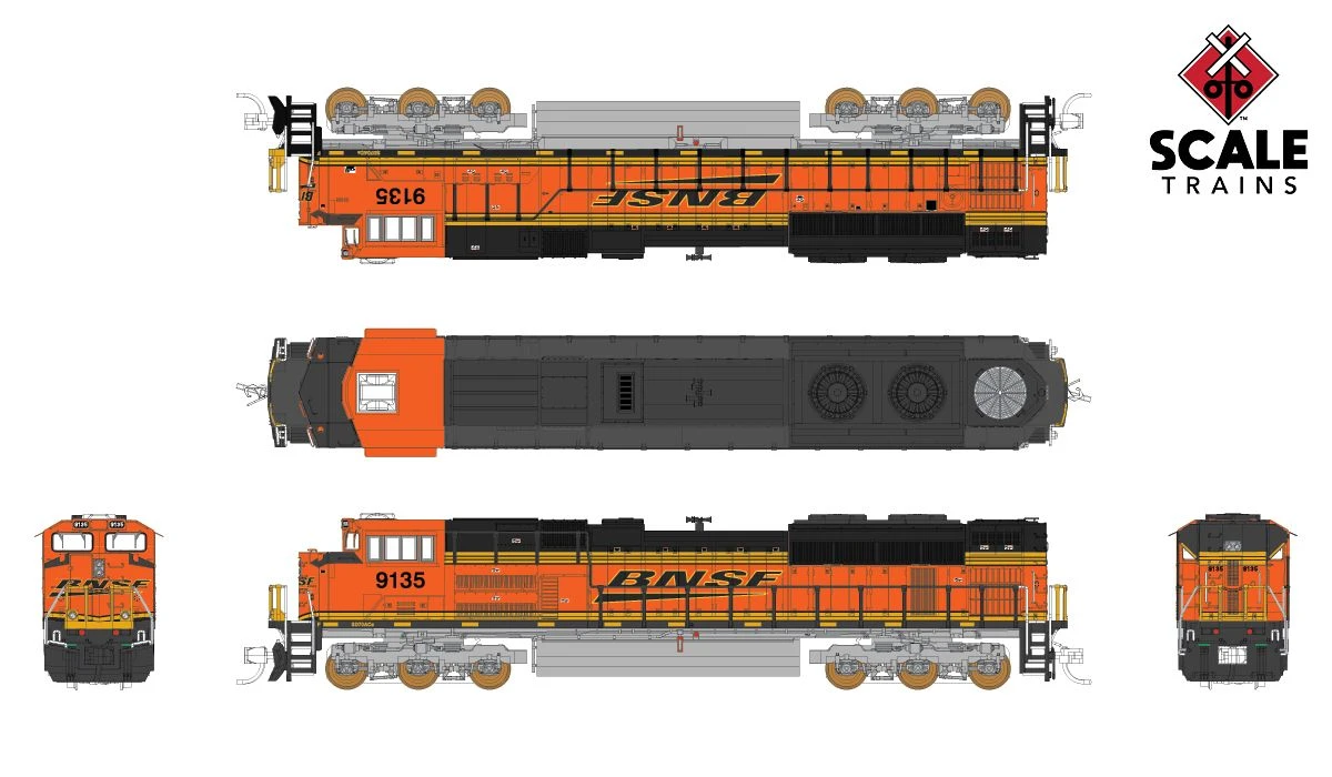 Fox Valley Models 10144 N Scale EMD SD70ACe "Heritage III" BNSF 9135 LokSound - Image 2