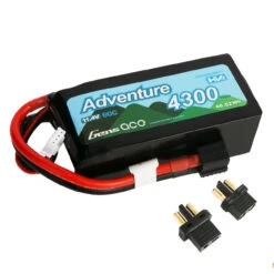 Gens Ace Adventure Series 4300mAh 11.4V HV 60C 3S Shorty LiPo Battery Pack With Deans And XT60