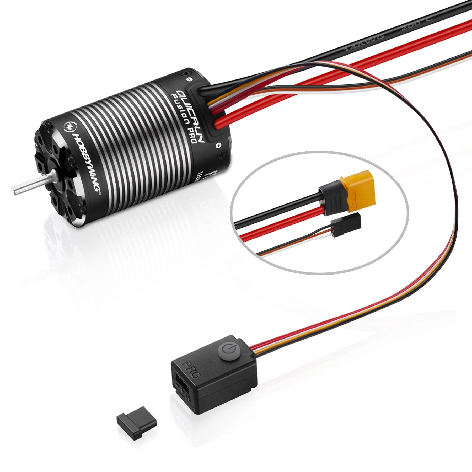 HOBBYWING 30120402 QuicRun Fusion PRO 2in1 FOC System 2300kV Brushless Motor ESC - Image 2