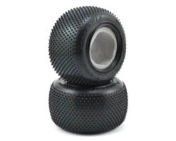 J Concepts 3163-010 Pin Downs 1/10 2.2" Stadium Truck Tires With Pink Medium Soft Carpet Compound 1