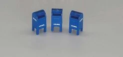 JL Innovation 711 HO Scale Post-1955 US Mailbox - Blue (3 Pack)