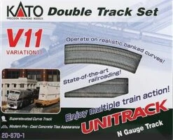 Kato 20-870 N Scale UniTrack V11 Double Conceret Ties Track Set