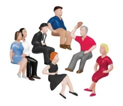 Lionel 1957110 HO Scale Figures -Sitting Passengers