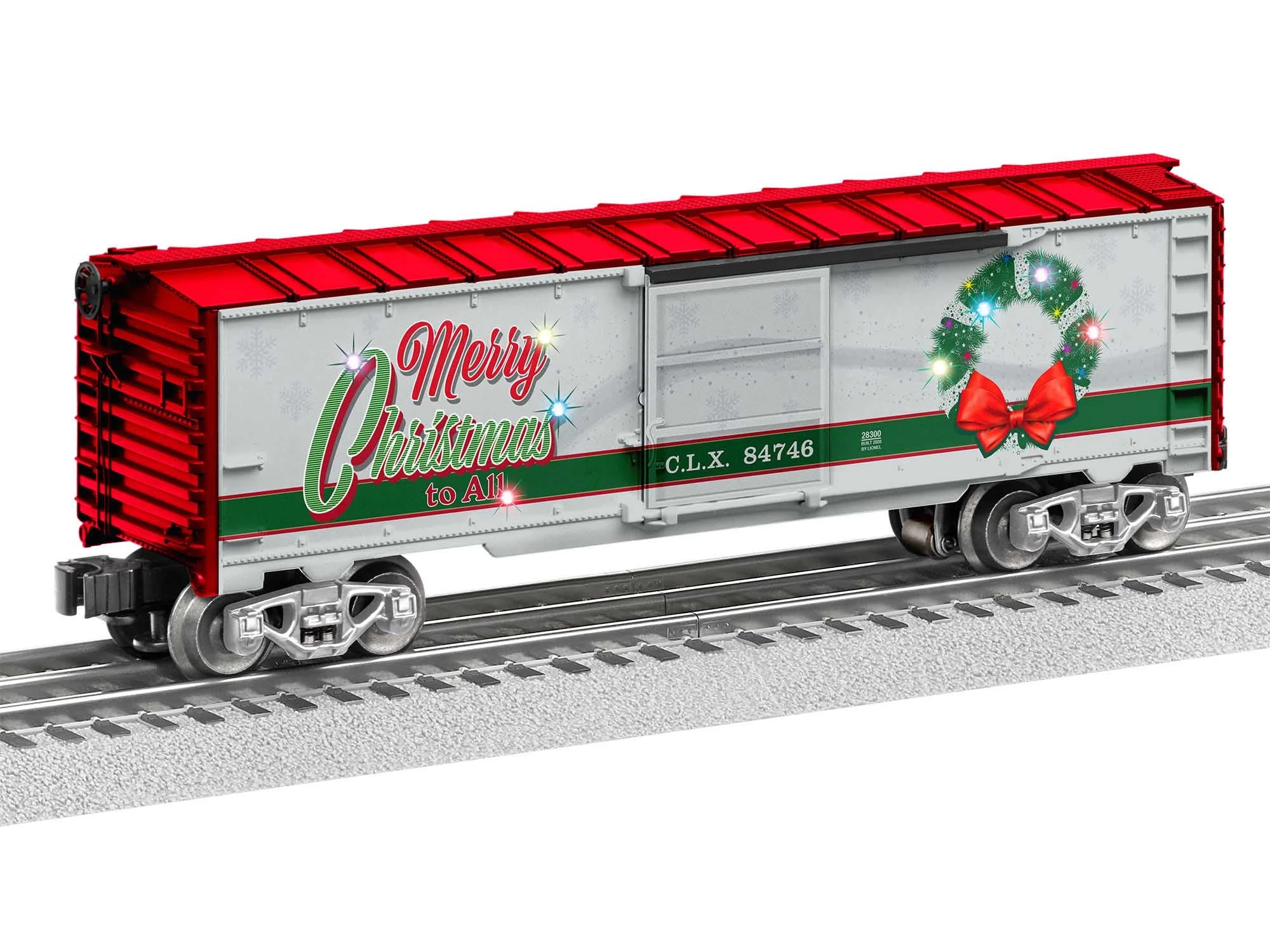 Lionel 2028300 O Gauge Christmas Light Express Boxcar