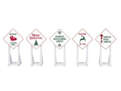 Lionel 2030260 O Gauge Christmas Road Signs 5 Pack