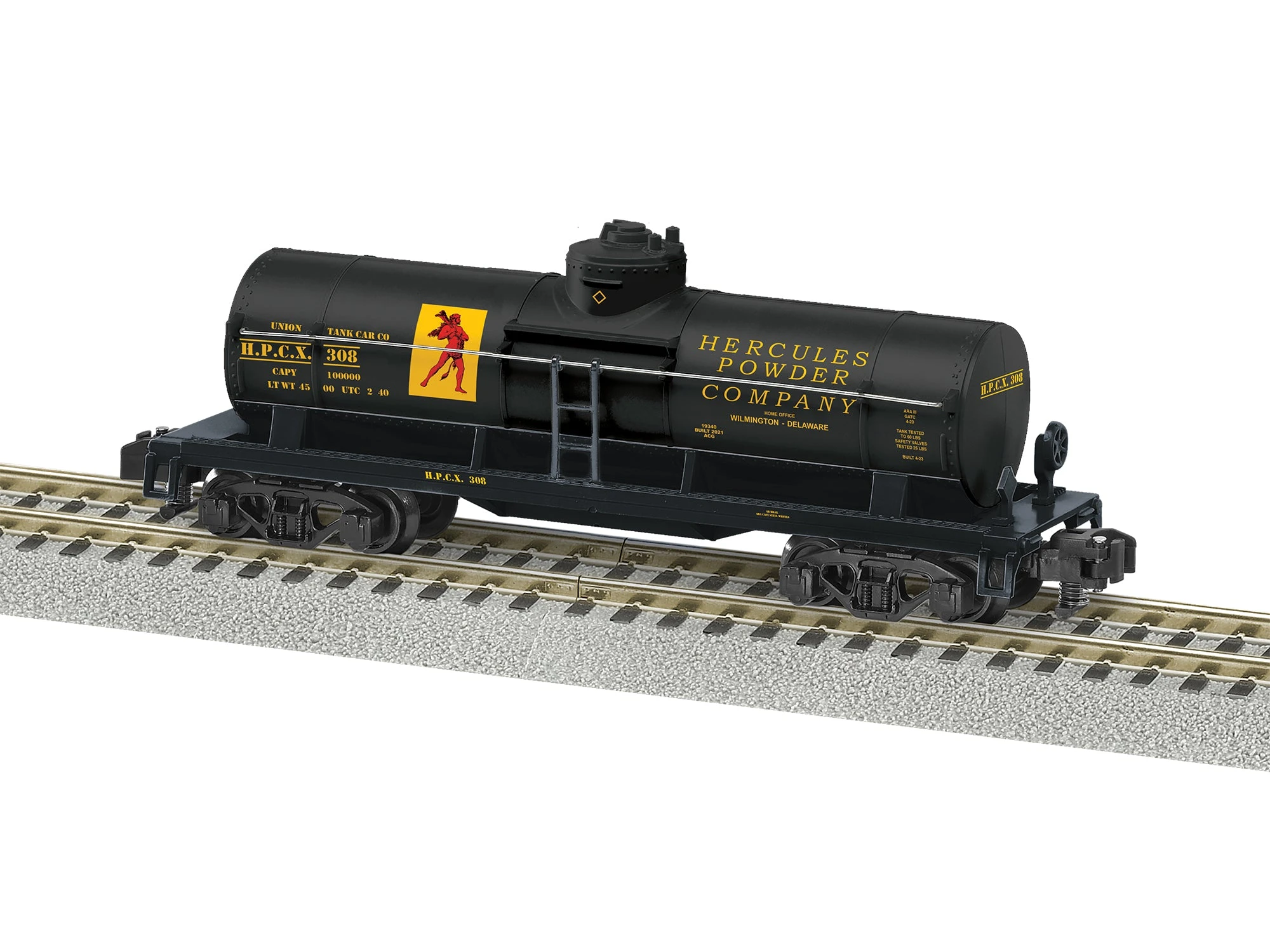 Lionel 2119340 S Gauge American Flyer Single Dome Tank Car Hercules Powder Co HCPX 308