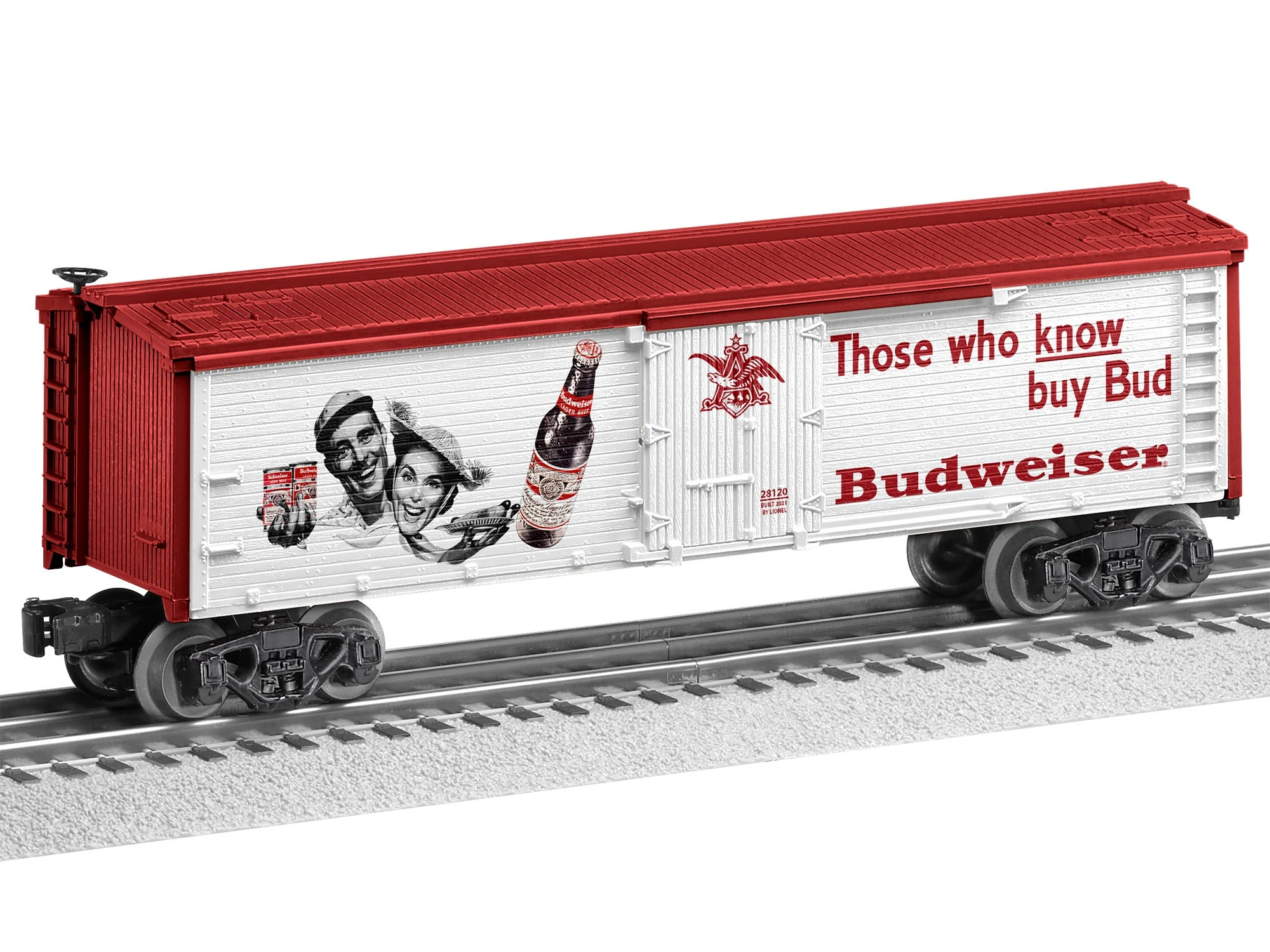 Lionel 2128120 O Gauge Anheuser Busch Those Who Know Bud Reefer