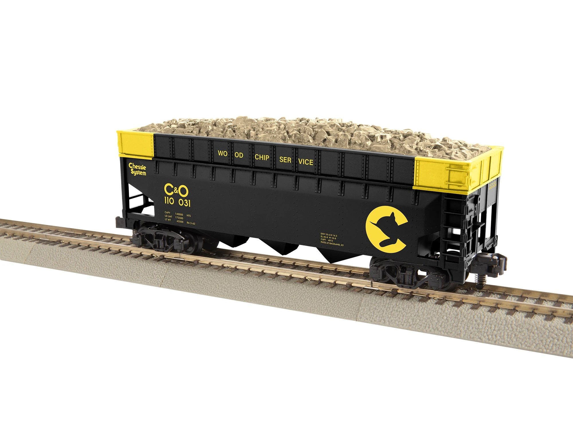 Lionel 2219261 S Gauge American Flyer Woodchip Hopper Chessie System C&O 110031