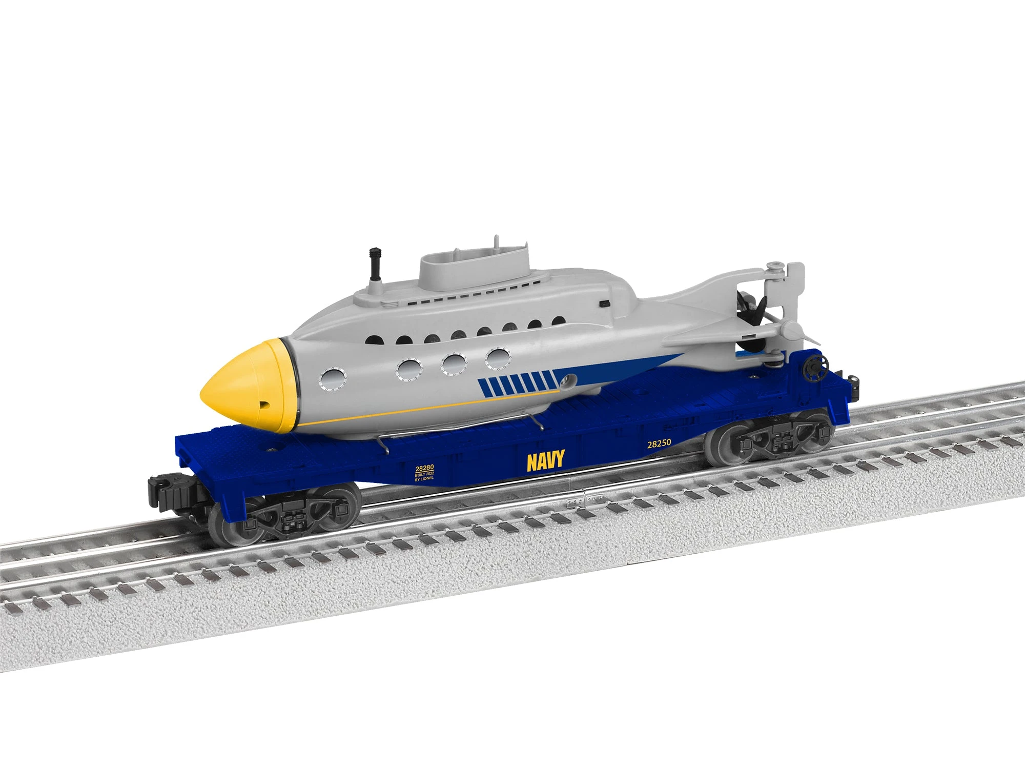 Lionel 2228250 O Gauge Navy Submarine Flatcar