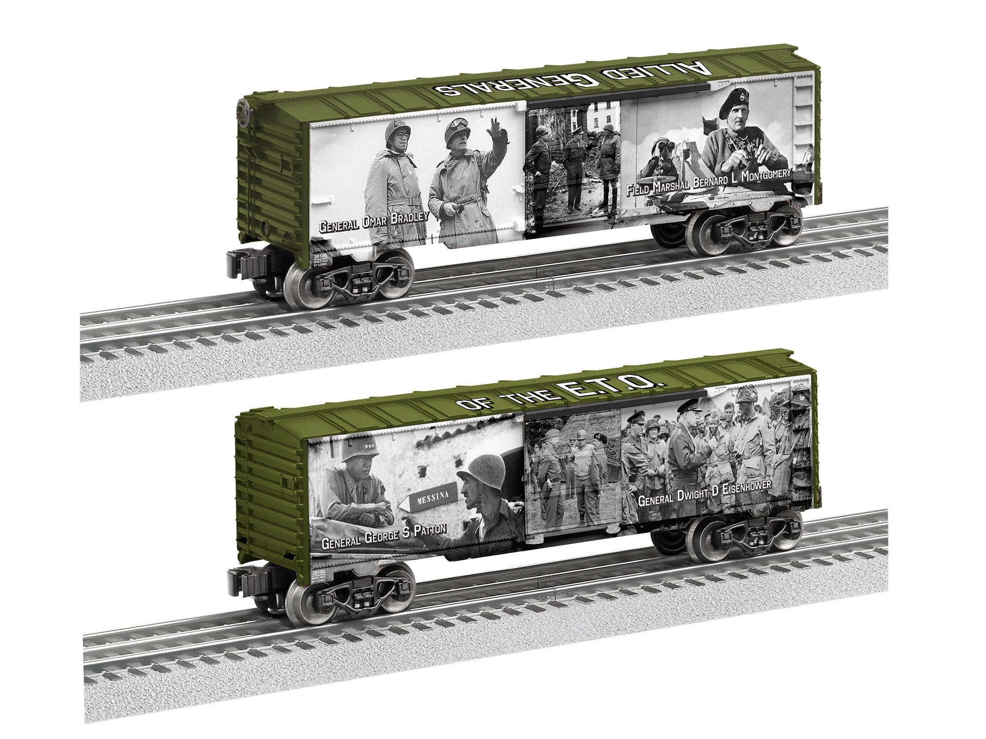 Lionel 2238100 O Gauge WWII GeneralsBattlefield Honor Boxcar