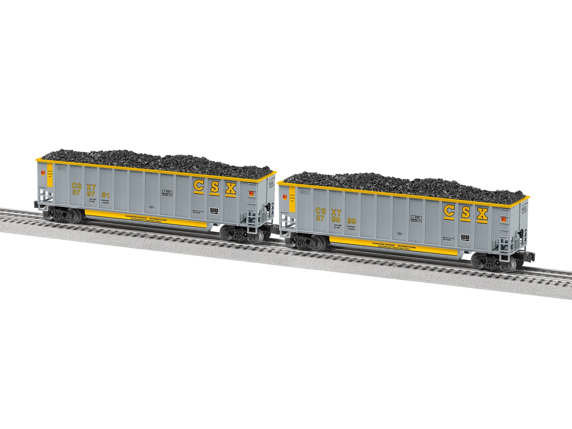 Lionel 2243020 Standard O Gauge Rotary Gondola CSX 4-Pack